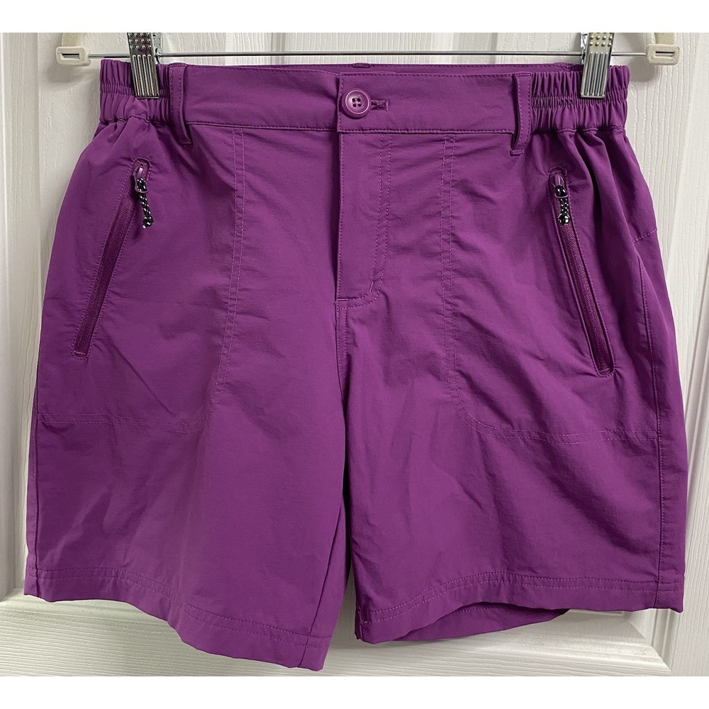 Outdoor Sports Women's Purple‎ Athletic Shorts Zipper Pockets Nylon/Spandex Sz.S